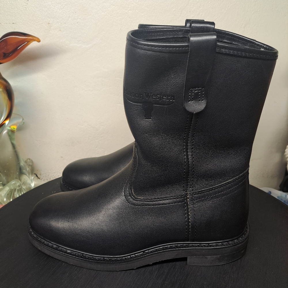 Mason Western Motorcycle Boots Black style Men's size 7E